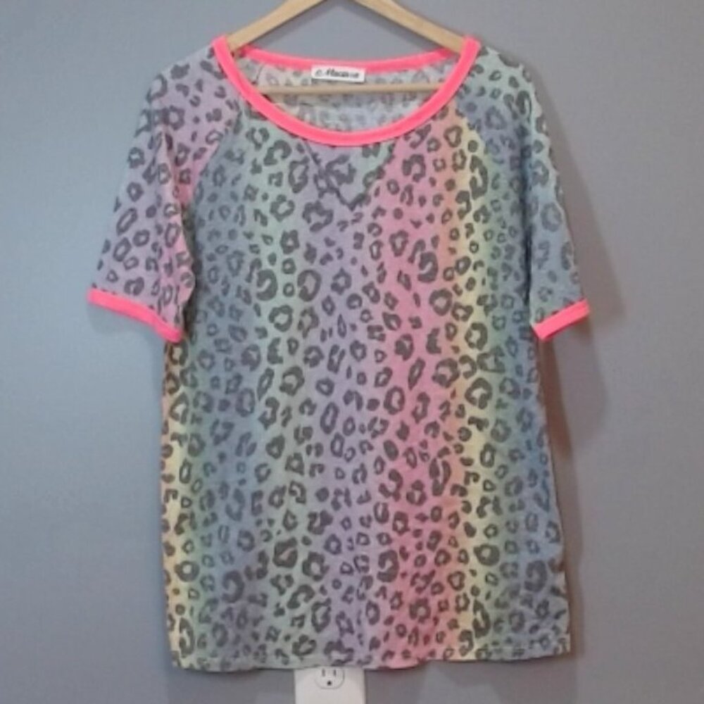 Macaron - Colorful Print, Hot‎ Pink , Medium